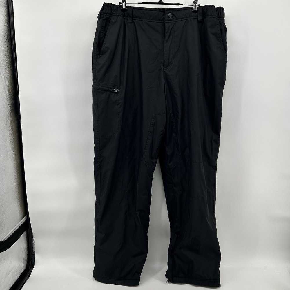 ZeroXposur Mens XL Fleece Lined Waterproof Snow Ski Cargo Pants Black Workwear